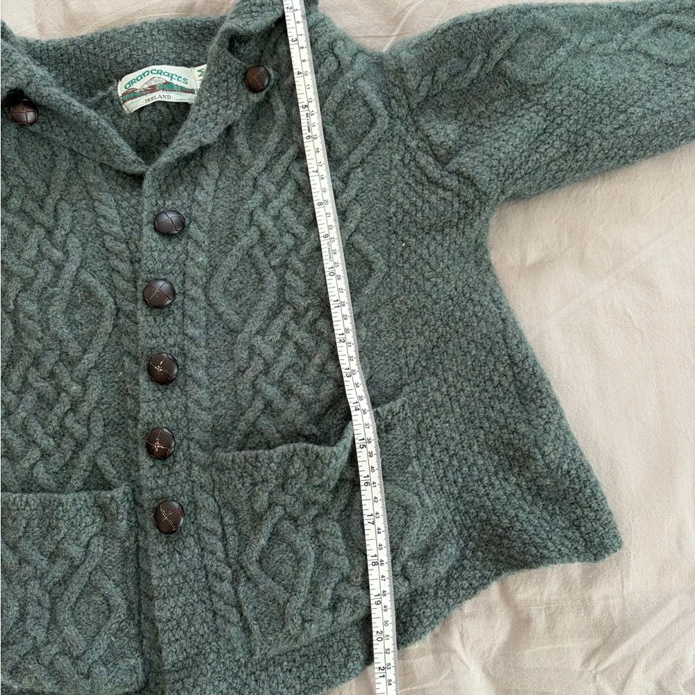 Aran Crafts 100% Merino Wool Cardigan - Made in Ireland - Picture 6 of 6
